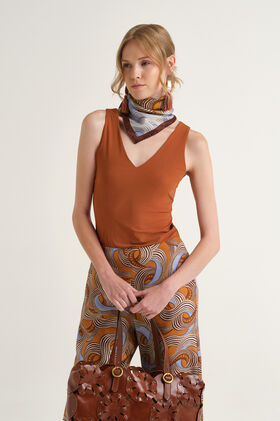 Malìparmi SOFT JERSEY TOP Caramel JP556470210