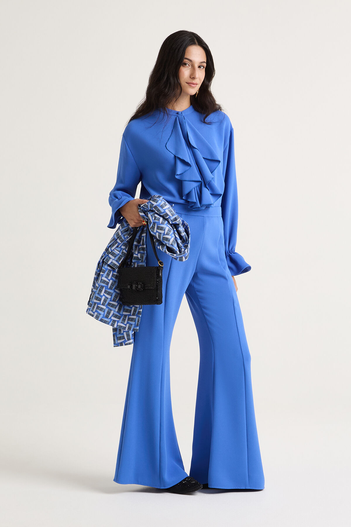 Maliparmi SABLÈ CREPE TROUSERS Electric Blue JH756650166 Maliparmi SABLÈ CREPE TROUSERS Electric Blue JH756650166