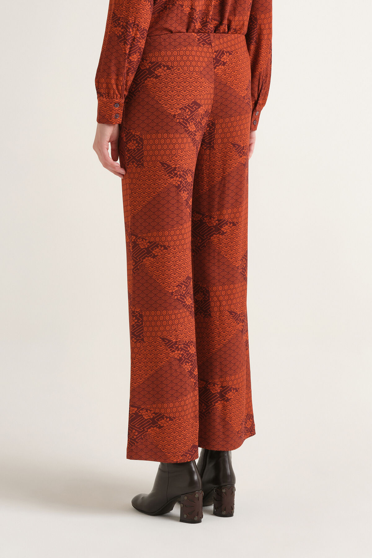 Maliparmi MOSAIC KIMONO TROUSER Red JH400970679 Maliparmi MOSAIC KIMONO TROUSER Red JH400970679