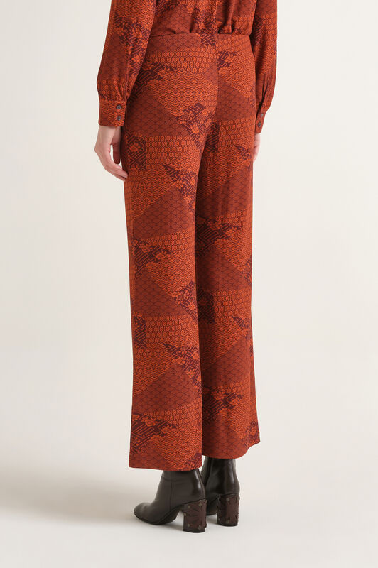 Maliparmi MOSAIC KIMONO TROUSER Red JH400970679 Maliparmi MOSAIC KIMONO TROUSER Red JH400970679