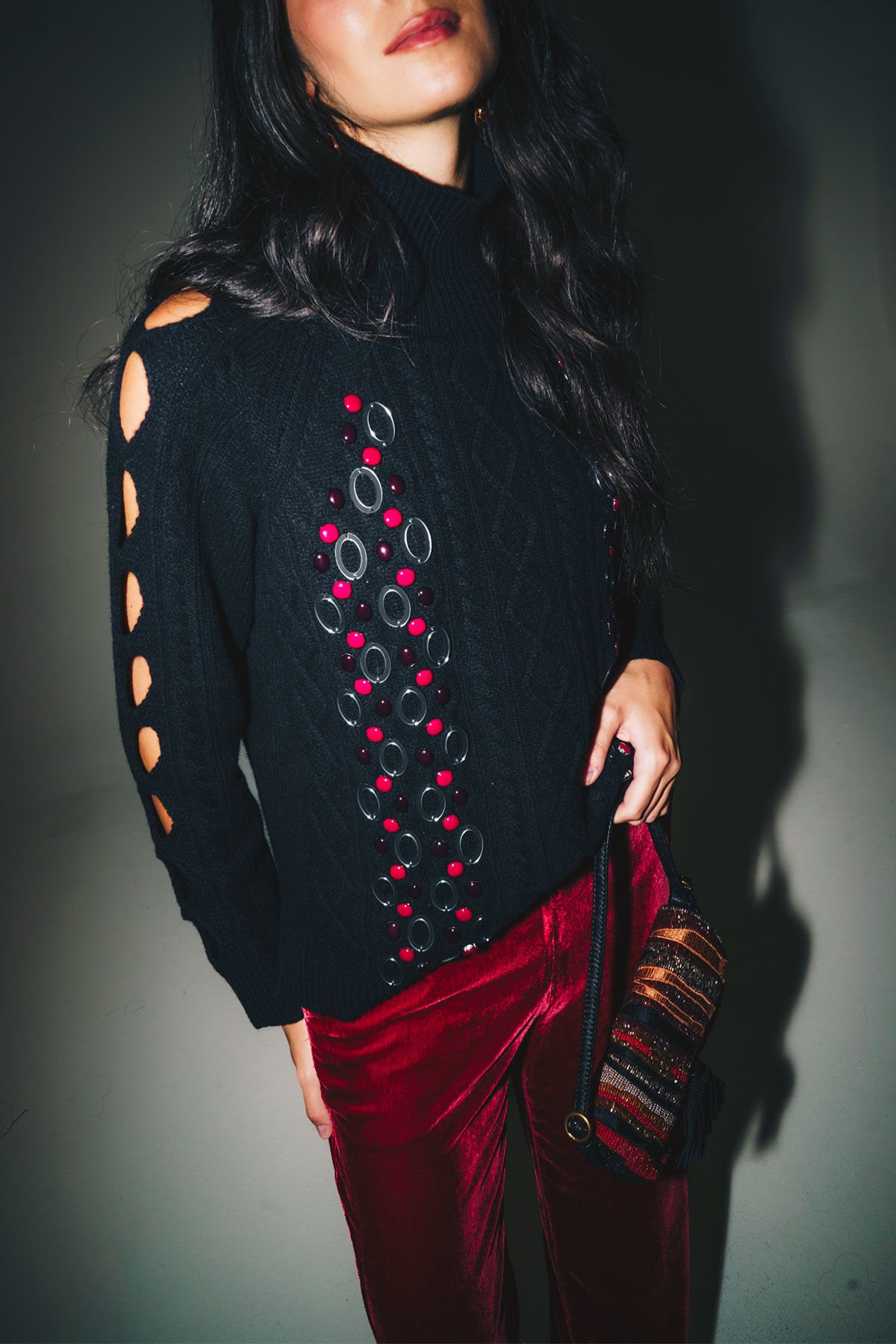 Maliparmi JEWEL WOOL KNITWEAR Black JQ510678201