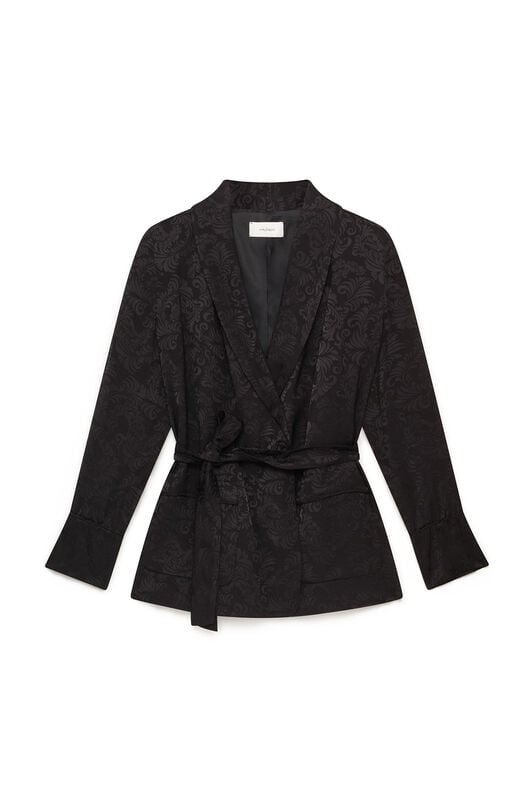 Maliparmi DAMASK JACQUARD BLAZER Noir JD648850684 Maliparmi DAMASK JACQUARD BLAZER Noir JD648850684
