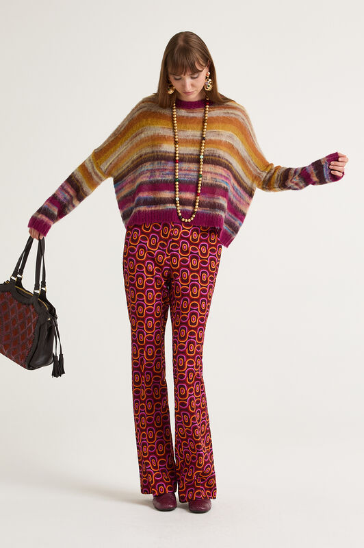 Maliparmi MAGLIA MOHAIR MIX PRINT Cammello JQ511178209