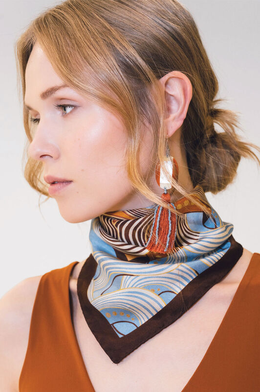 Malìparmi COLLECTION PRINT SCARF 90X90 Leather IR002331032