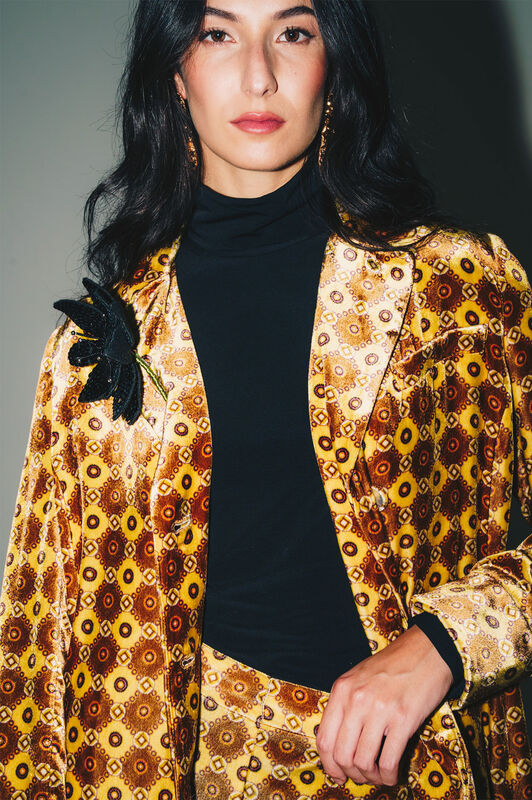 Maliparmi VELVET PRINTS JACKET Yellow JD645260092