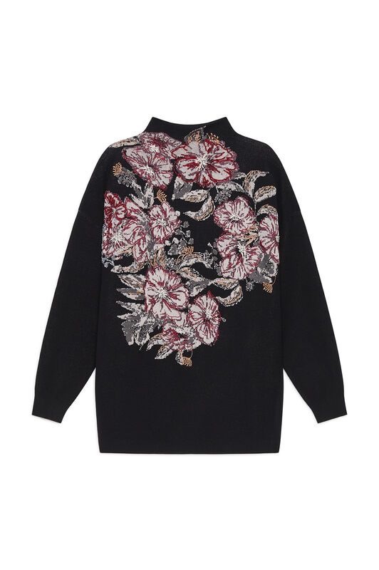 Maliparmi FLOWER JACQUARD KNITWEAR Black JQ511078206