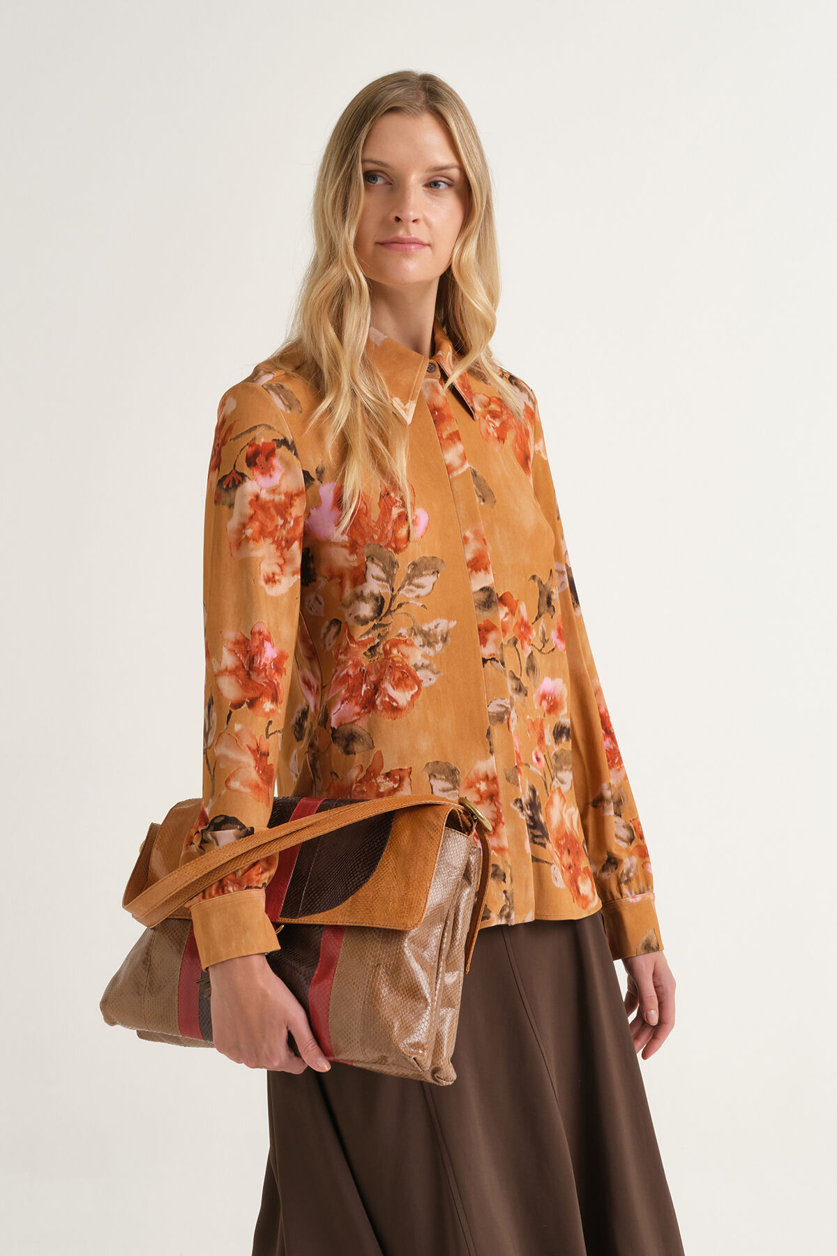 Maliparmi FROSTED BLOSSOM SHIRT Leather JM556470680 Maliparmi FROSTED BLOSSOM SHIRT Leather JM556470680