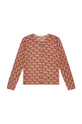Maliparmi CARDIGAN PRINTED KNIT Marrone JN355178200