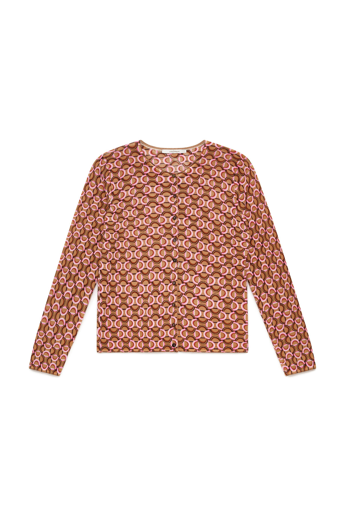 Maliparmi CARDIGAN PRINTED KNIT Marrone JN355178200 Maliparmi CARDIGAN PRINTED KNIT Marrone JN355178200