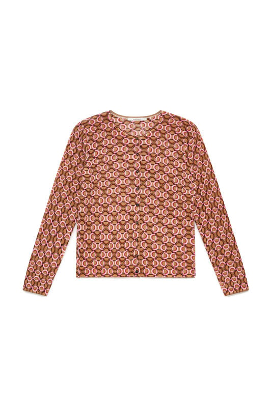 Maliparmi CARDIGAN PRINTED KNIT Marrone JN355178200 Maliparmi CARDIGAN PRINTED KNIT Marrone JN355178200