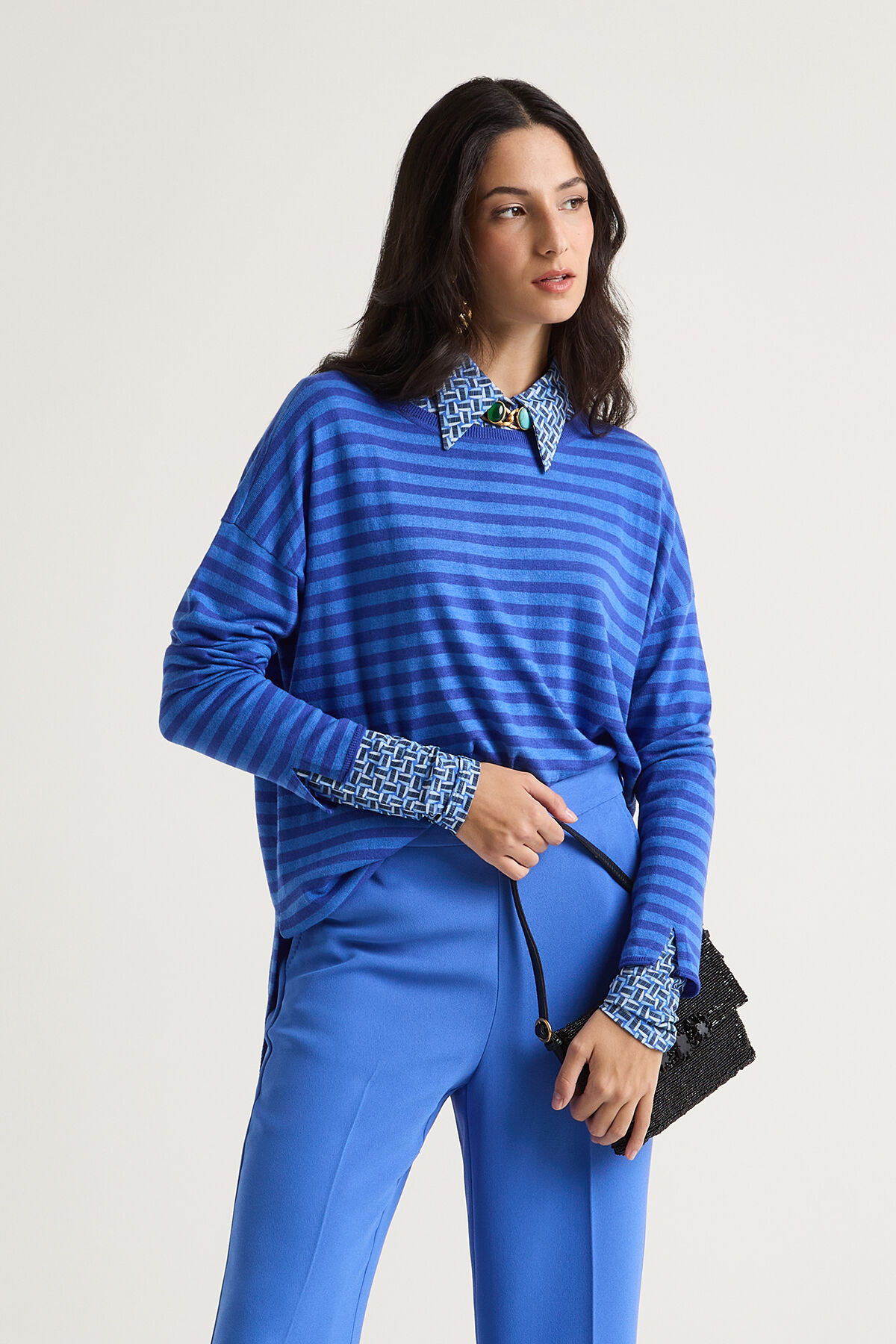 Maliparmi SOFT TOUCH KNITWEAR Blue JQ504470538