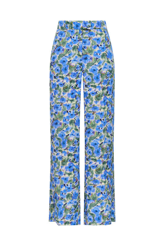 Maliparmi FLORAL SYMPHONY TROUSERS Blue JH804450651