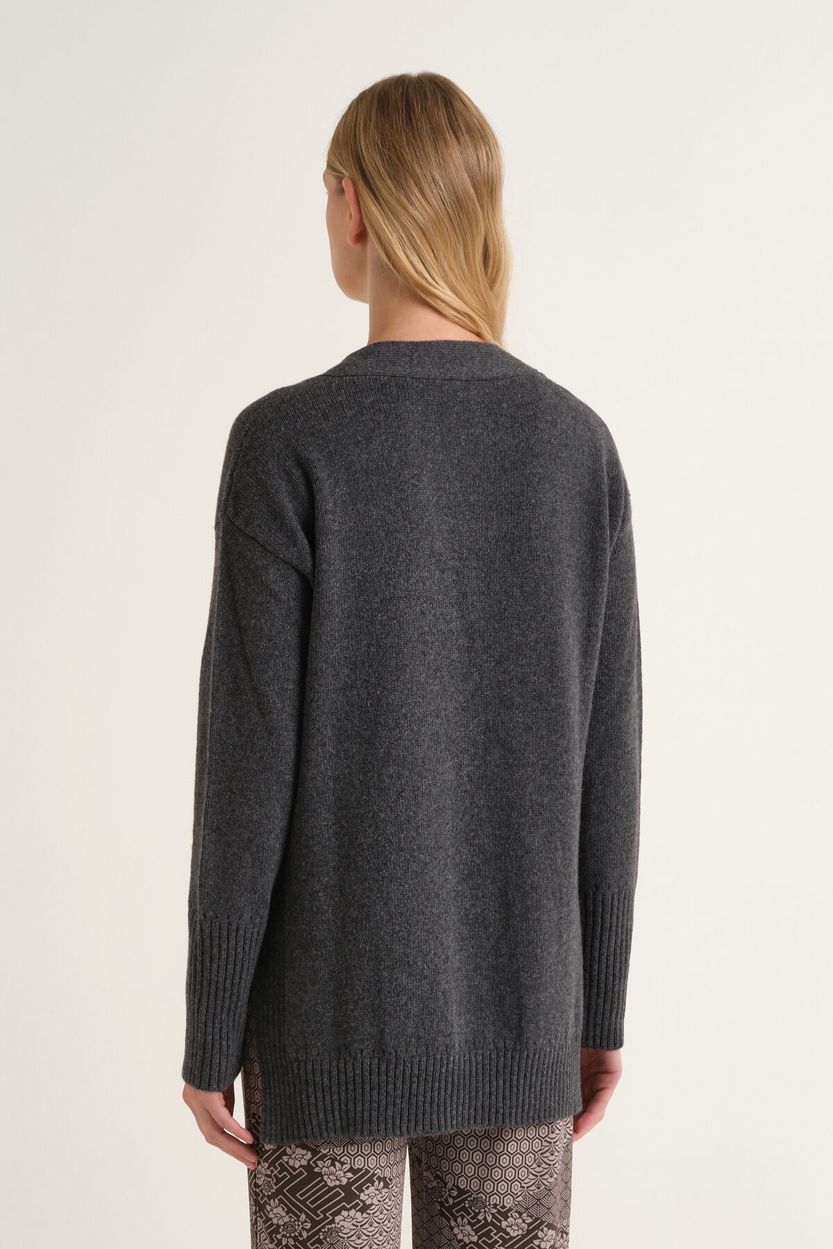 Maliparmi CARDIGAN CASHMERE MERINOS Dark Grey JN371674315