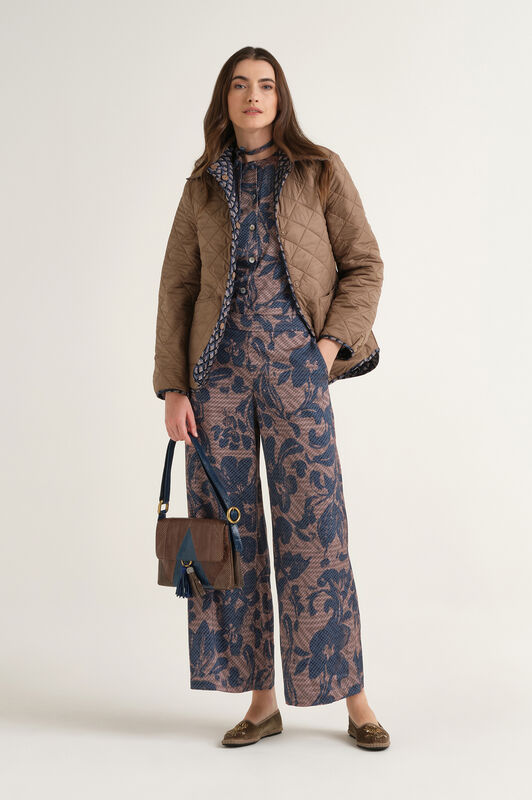 Maliparmi SWEET FOLIAGE TROUSER Blue JH805350688 Maliparmi SWEET FOLIAGE TROUSER Blue JH805350688