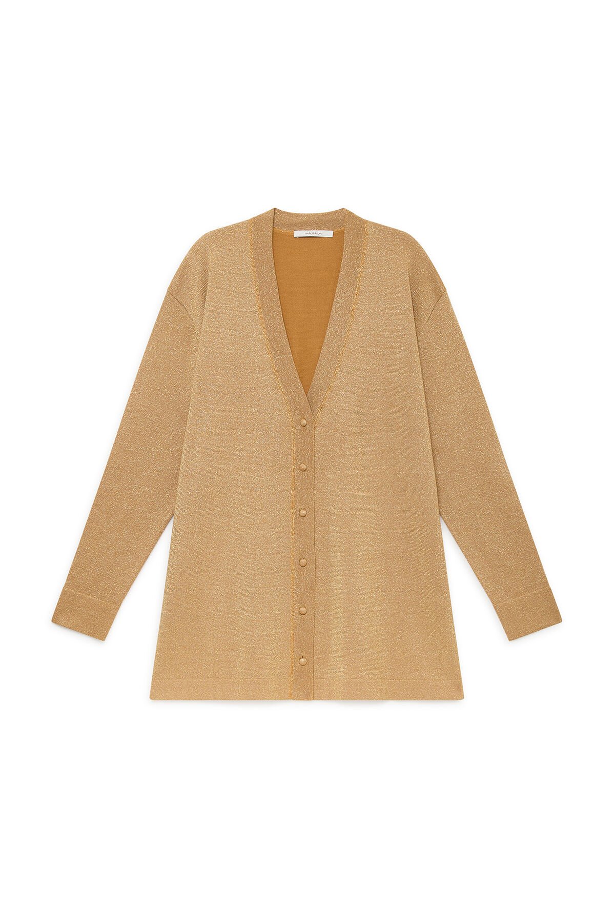 Maliparmi SHINY FLUID LUREX CARDIGAN Mustard JN368078133