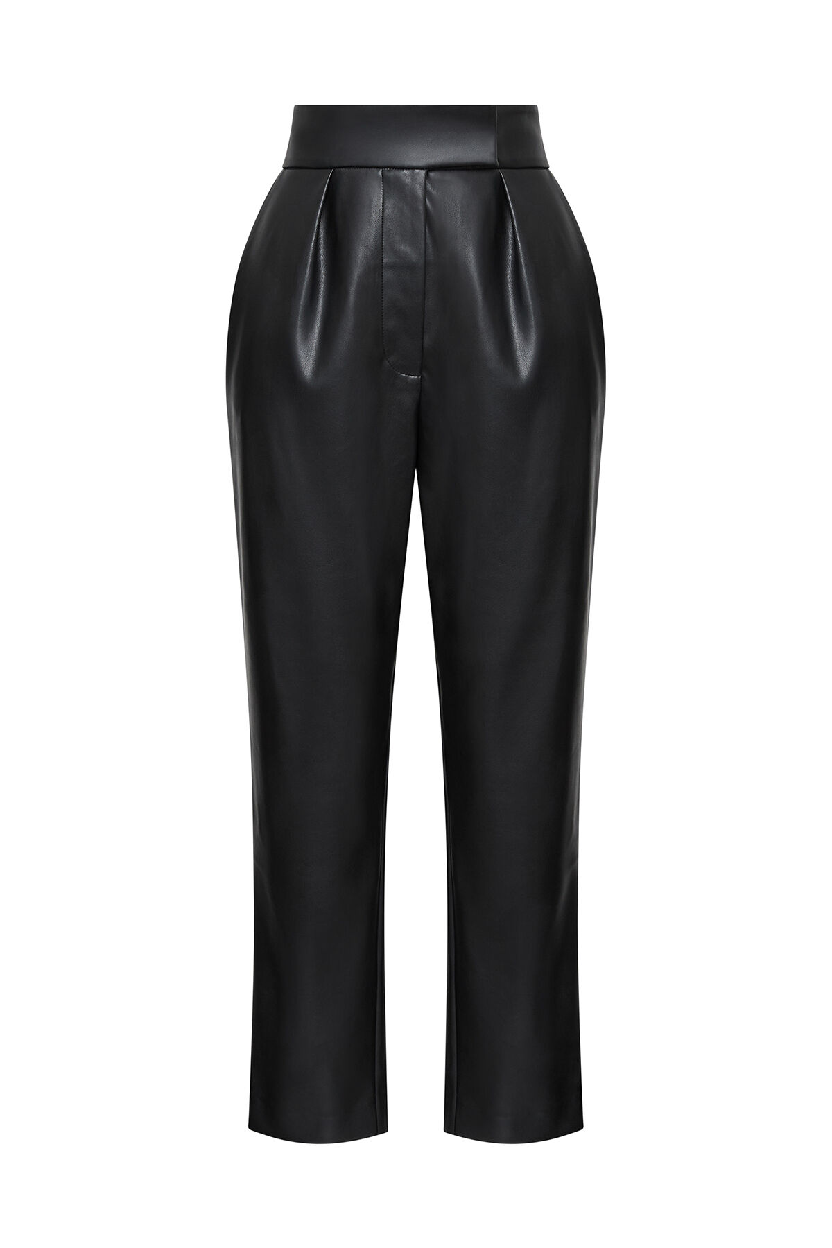 Maliparmi ECO LEATHER LOOK TROUSERS Black JH805050659