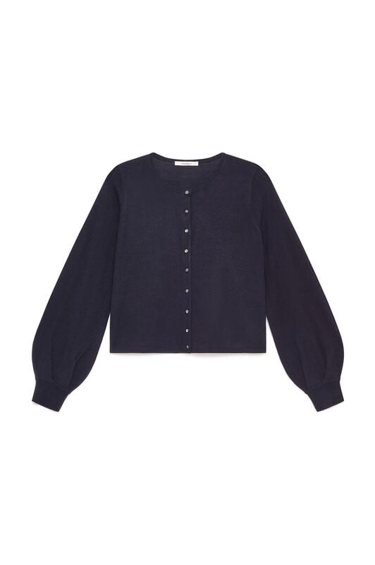 Maliparmi NEW MERINOS BLEND CARDIGAN Navy Blue JN369778199 Maliparmi NEW MERINOS BLEND CARDIGAN Navy Blue JN369778199
