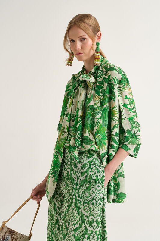 Malìparmi BOTANICAL JUNGLE JACKET Green JD005950663