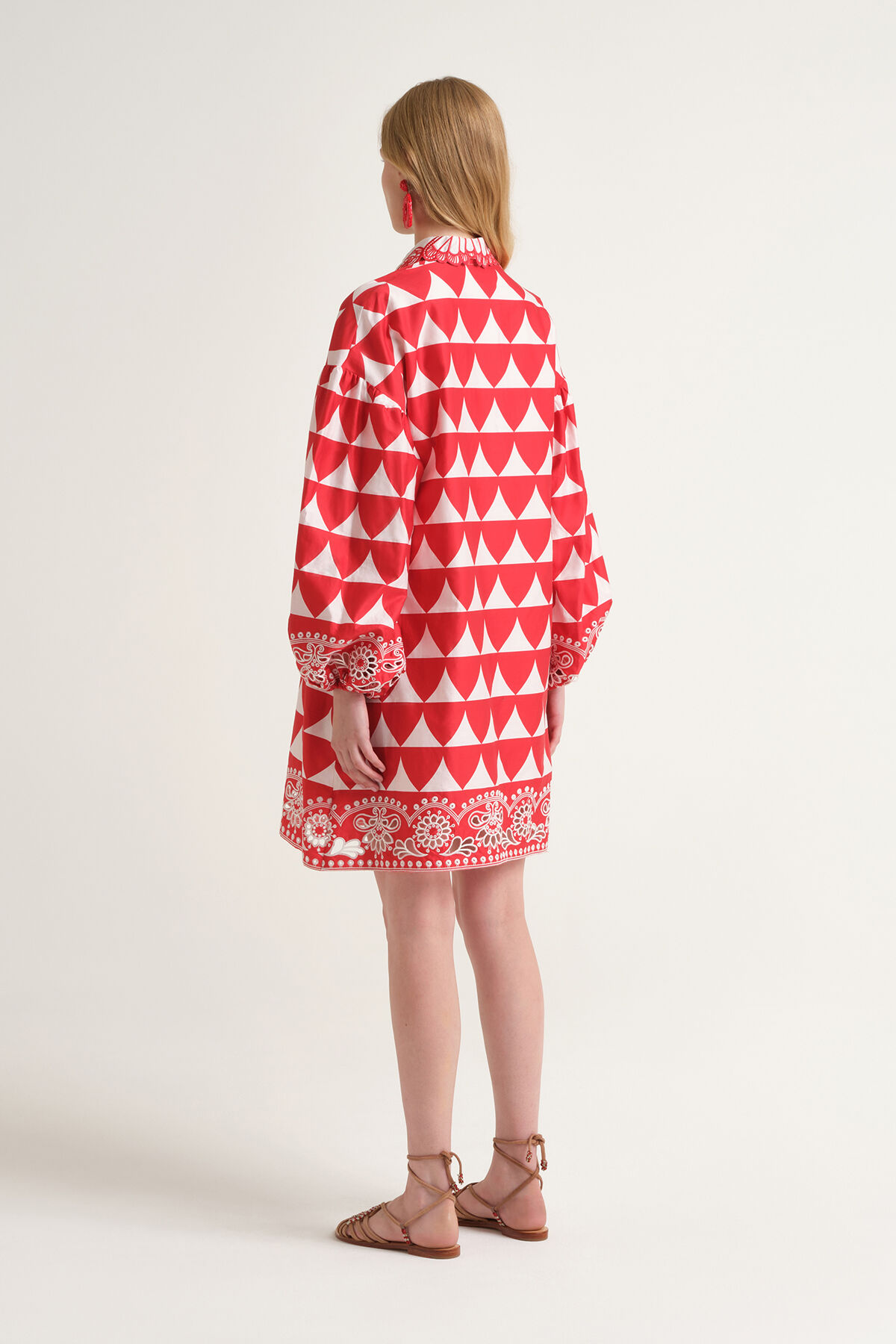Malìparmi OPTICAL BRODERIE DRESS Red JF669415216