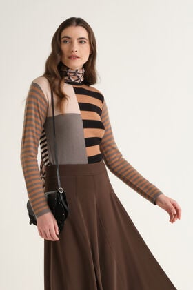 Maliparmi RHYTHM BLOCK KNIT Camel JQ513570682