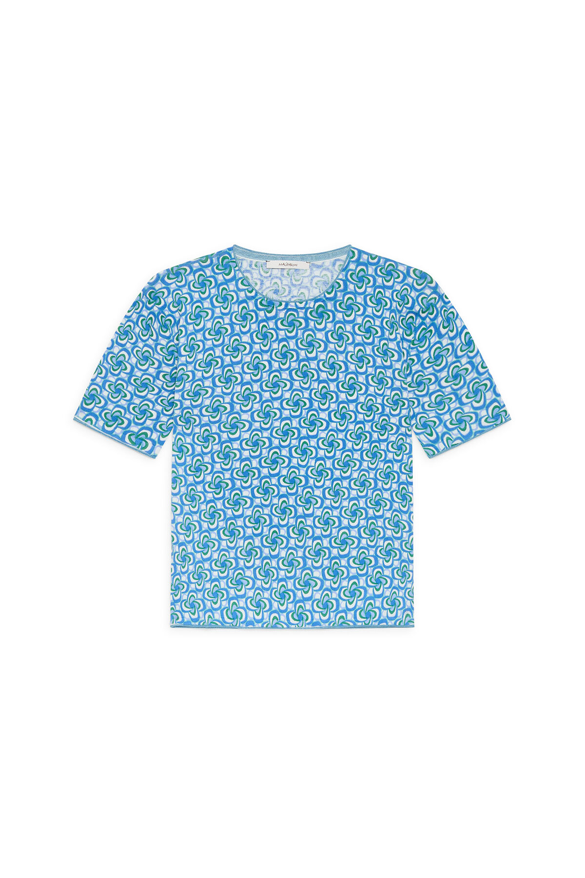 Malìparmi COTTON PRINTED T-SHIRT Blue JK029378215