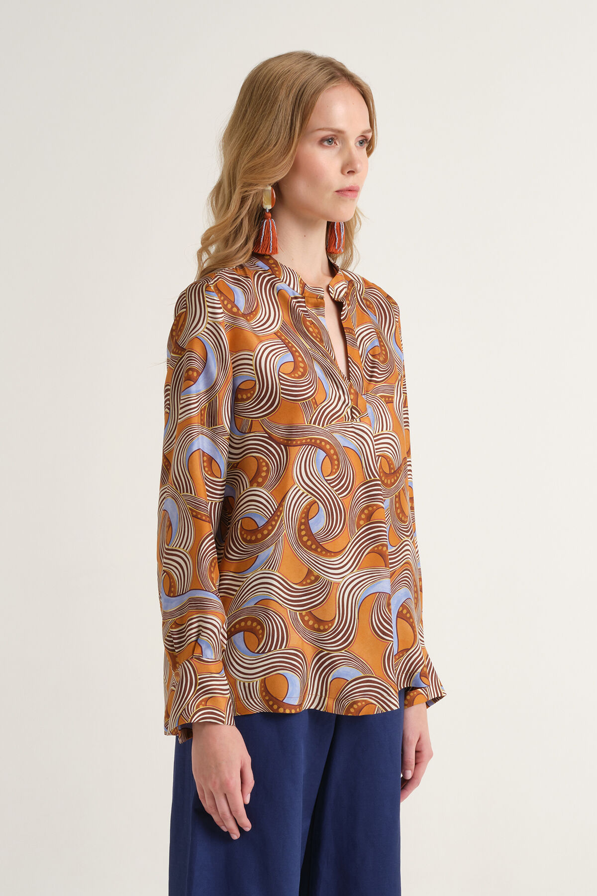 Malìparmi CAMICIA COLLECTION PRINT Cuoio JM103331027