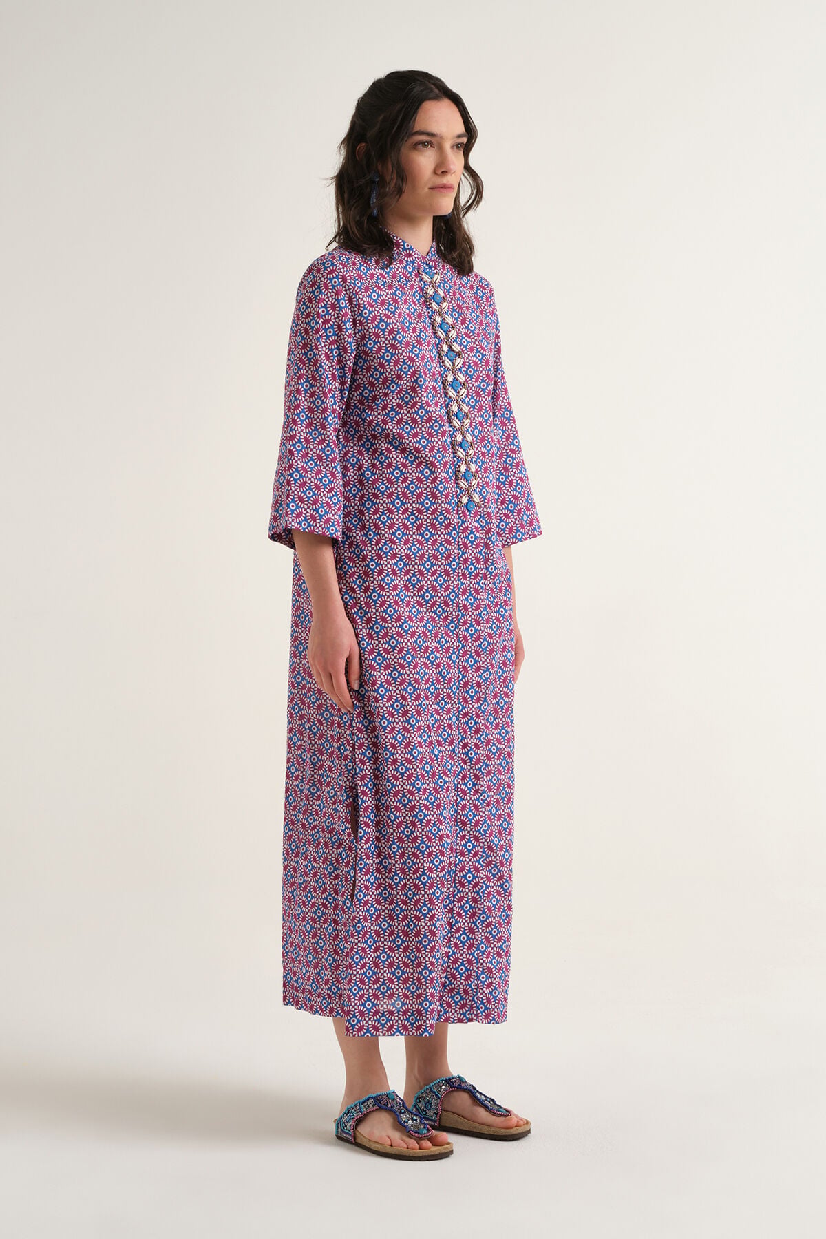 Malìparmi FLORAL SPIN DRESS Blue JF669915215