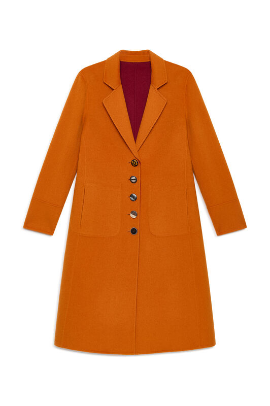 Maliparmi DOUBLE WOOL OVERCOAT Orange JB538120276