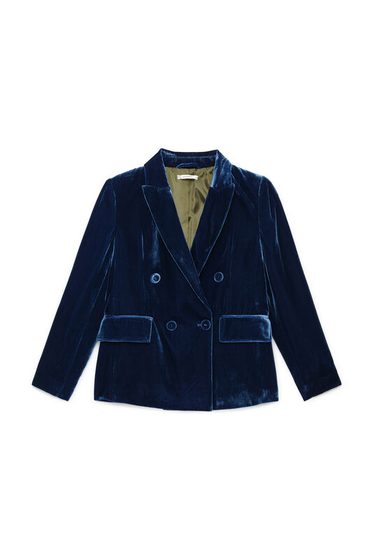Maliparmi VELVET FLOW BLAZER Bleu JD647062026 Maliparmi VELVET FLOW BLAZER Bleu JD647062026