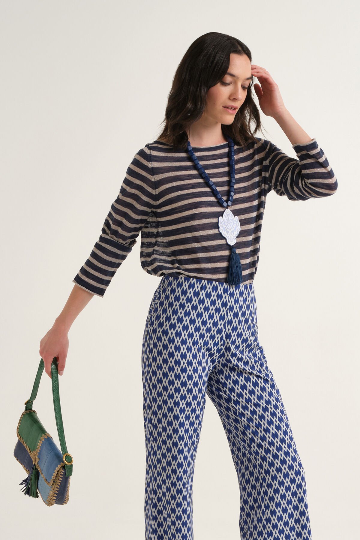 Malìparmi SUMMER LINEN JERSEY Azul JQ509178148