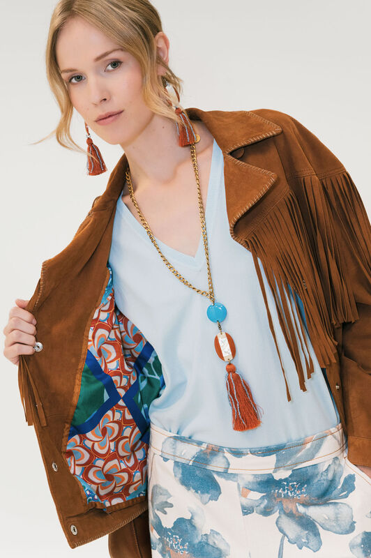 Malìparmi SOFT SUEDE ABRIGO ACOLCHADO Ámbar JA535301562