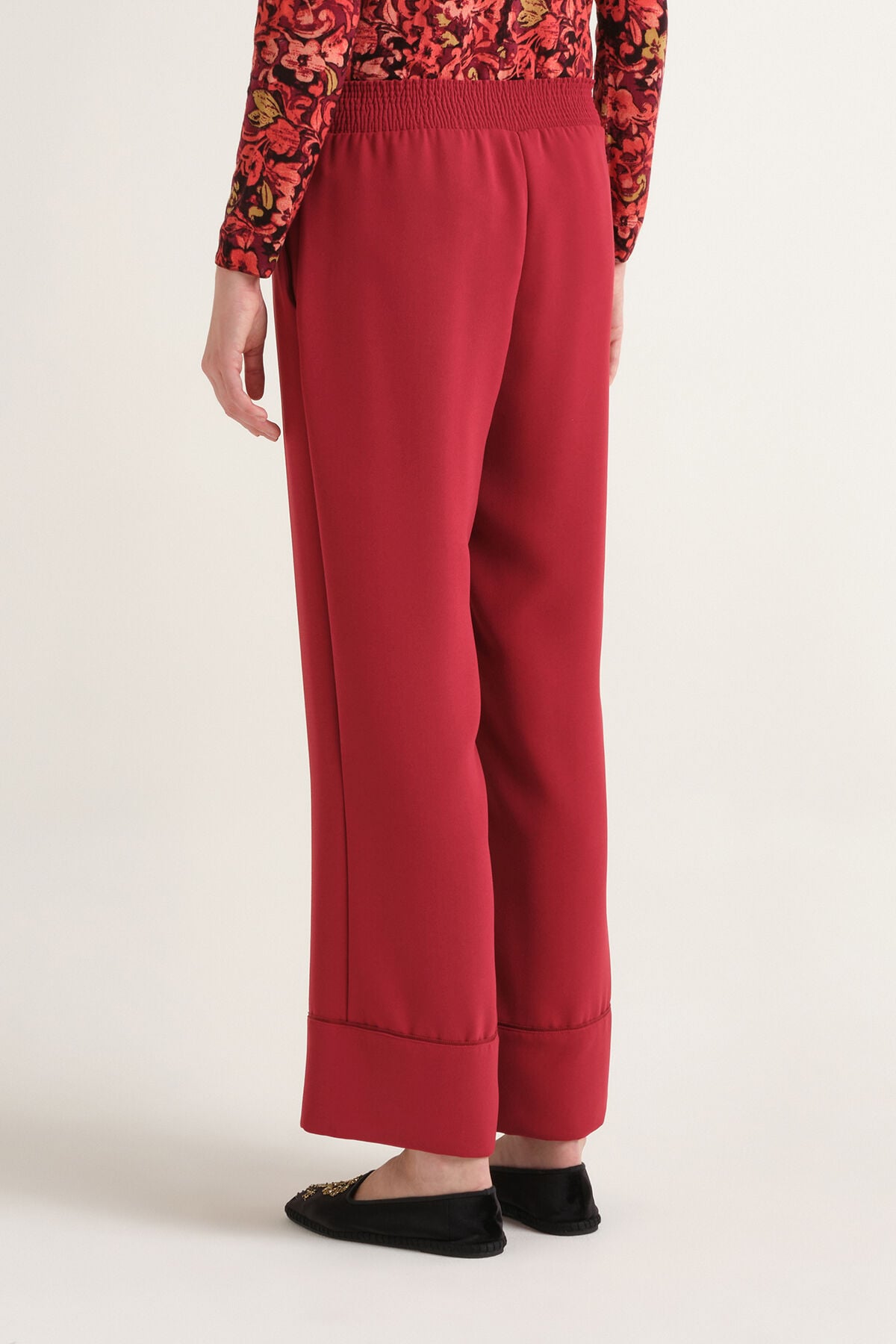 Maliparmi SABLÉ CREPE TROUSER Crimson JH807950166 Maliparmi SABLÉ CREPE TROUSER Crimson JH807950166