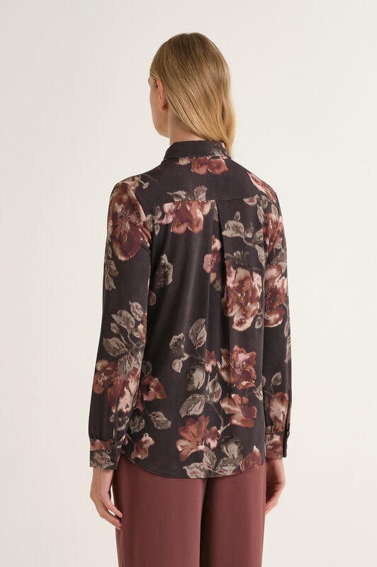 Maliparmi FROSTED BLOSSOM SHIRT Brown JM556470680 Maliparmi FROSTED BLOSSOM SHIRT Brown JM556470680