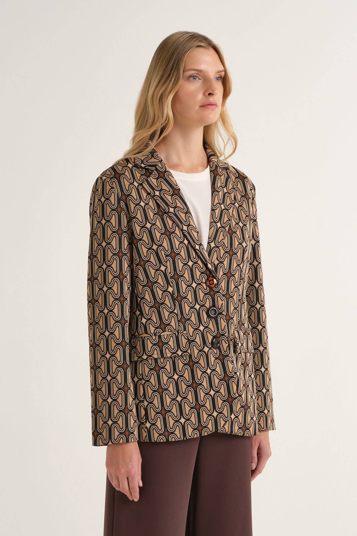 Maliparmi OPTICAL CHAIN BLAZER Black JD649870681 Maliparmi OPTICAL CHAIN BLAZER Black JD649870681