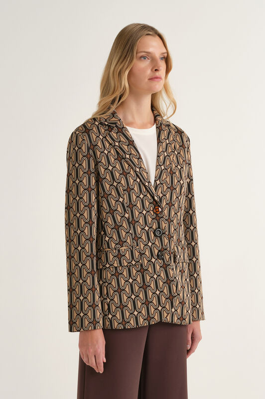 Maliparmi OPTICAL CHAIN BLAZER Black JD649870681 Maliparmi OPTICAL CHAIN BLAZER Black JD649870681