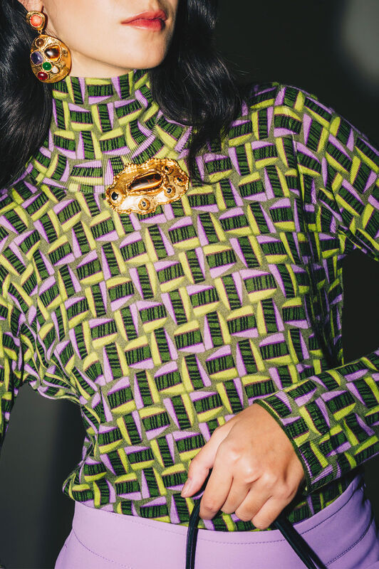 Maliparmi PRINTED KNIT KNITWEAR Green JQ510478200