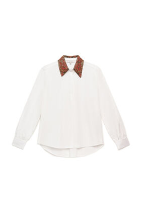 Maliparmi BLOSSOM EMBROIDERY SHIRT Natural White JM558615228