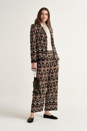 Maliparmi COLLECTION PRINT TROUSER Beige JH808061057 Maliparmi COLLECTION PRINT TROUSER Beige JH808061057