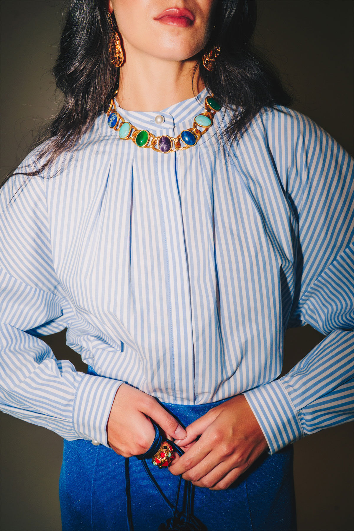 Maliparmi POP STRIPES HEMD Hellblau JM556715212 Maliparmi POP STRIPES HEMD Hellblau JM556715212