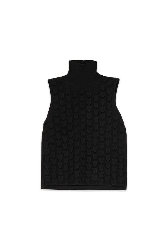 Maliparmi 3D STITCH TOP Black JP554978205