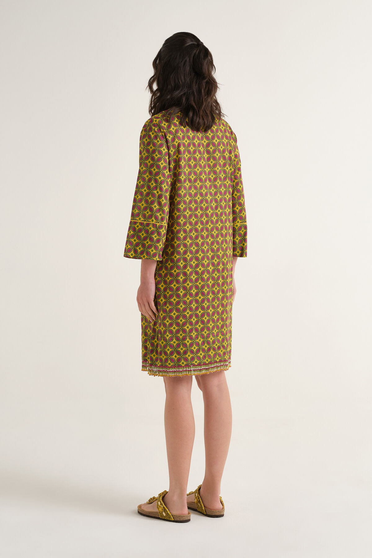 Malìparmi FLORAL SPIN DRESS Yellow JF669815215