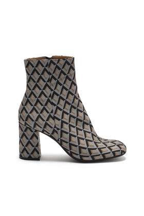 Maliparmi GEOMETRIC JACQUARD ANKLE BOOT Grey SY016550693