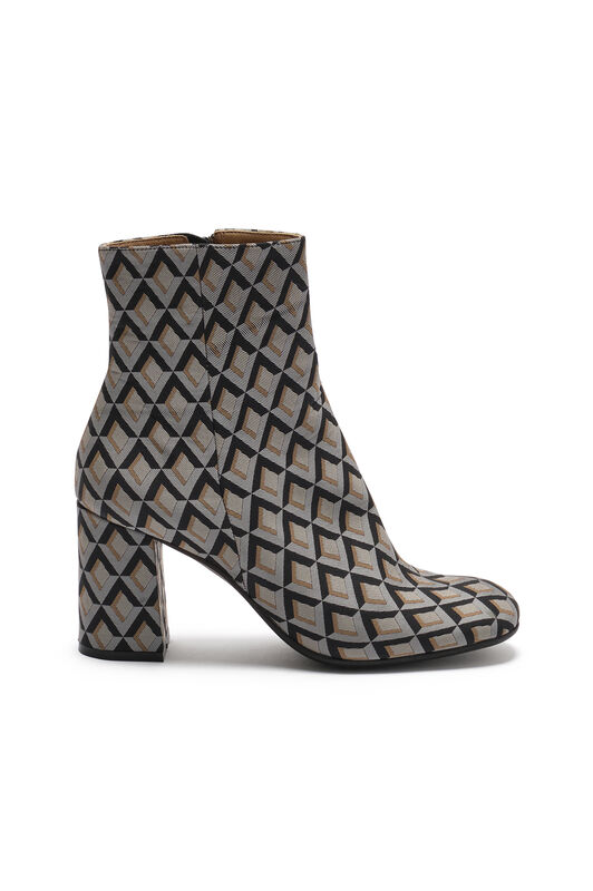 Maliparmi GEOMETRIC JACQUARD ANKLE BOOT Grey SY016550693 Maliparmi GEOMETRIC JACQUARD ANKLE BOOT Grey SY016550693
