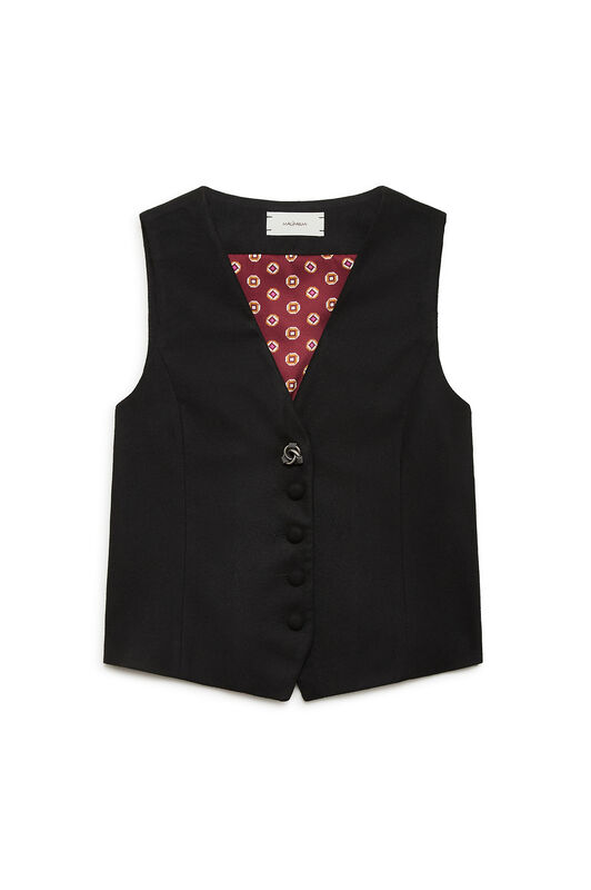 Maliparmi TAILORED IN WOOL WAISTCOAT Black JE112420294