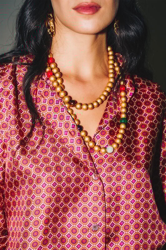 Maliparmi COLLECTION PRINT SHIRT Red JM214431031