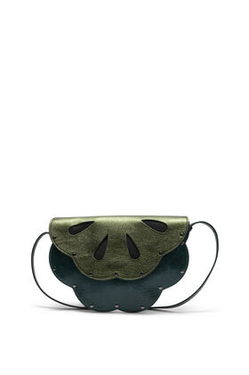 Maliparmi TRACOLLA PICCOLA LEATHER BLOOM Verde Scuro BB016301574
