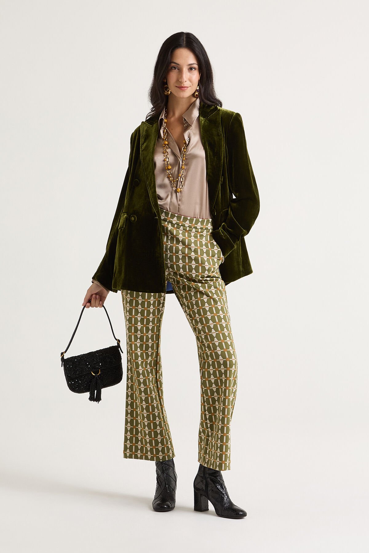 Maliparmi FLUID VELVET JACKET Military Green JD647061026