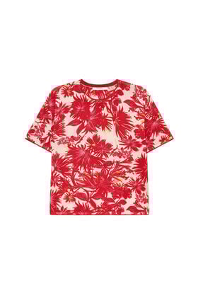 Malìparmi COTTON PRINTED T-SHIRT Red JK029378215