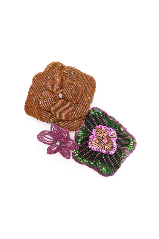 Malìparmi PRECIOUS FLOWER CONJUNTO DE BROCHES Marrón TS012599015 Malìparmi PRECIOUS FLOWER CONJUNTO DE BROCHES Marrón TS012599015