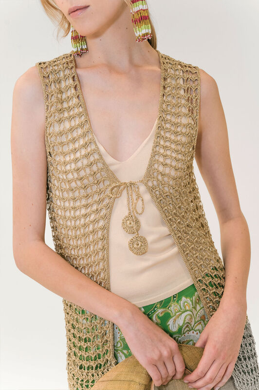 Malìparmi METALLIC LUREX VEST Gold JE113078213